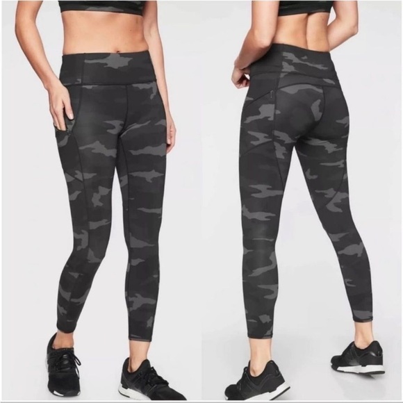 Athleta Pants - Athleta Camo Contender 7/8 Tight Leggings
Camouflage Yoga Pants Black L